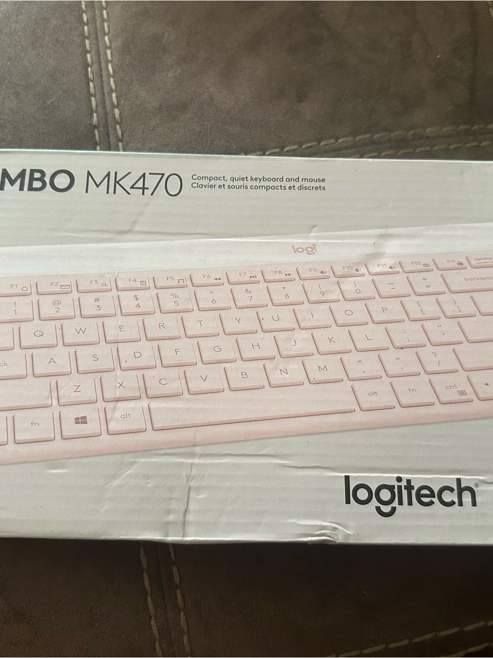 Logitech MK470 Slim Wireless Keyboard and Mouse — Blush Pink